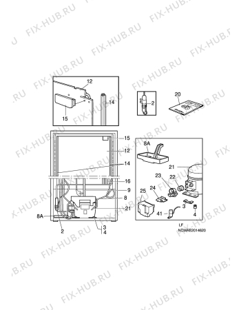 Взрыв-схема холодильника Electrolux ER8202C - Схема узла C10 Cold, users manual